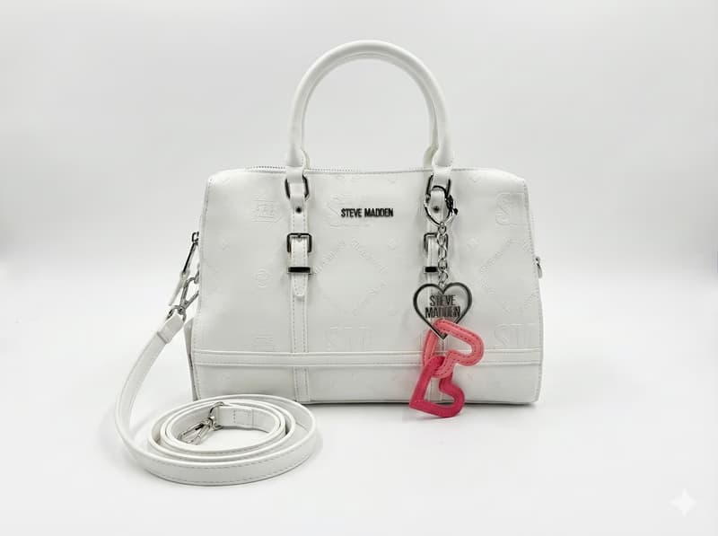 Steve Madden Heart Satchel White - slika 1