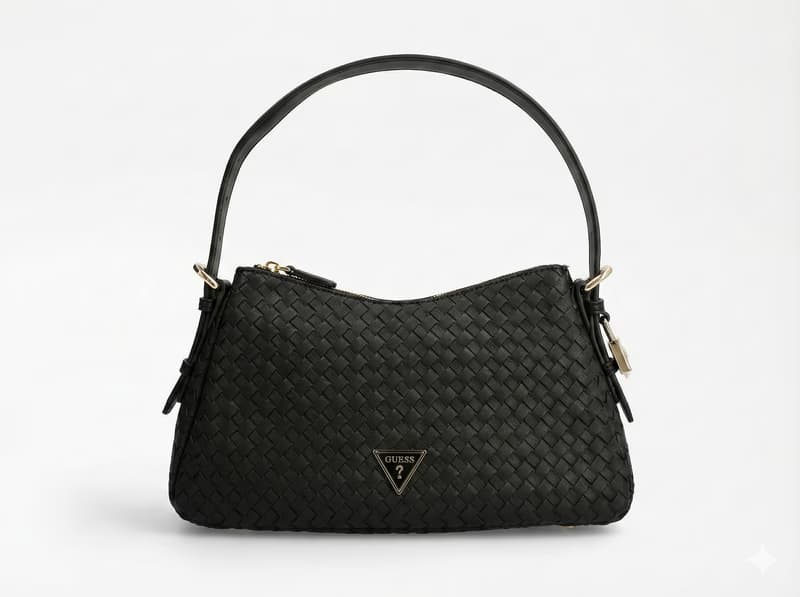 Guess Woven Hobo Black - slika 1