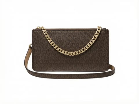 Michael Kors Wallet on Chain Brown