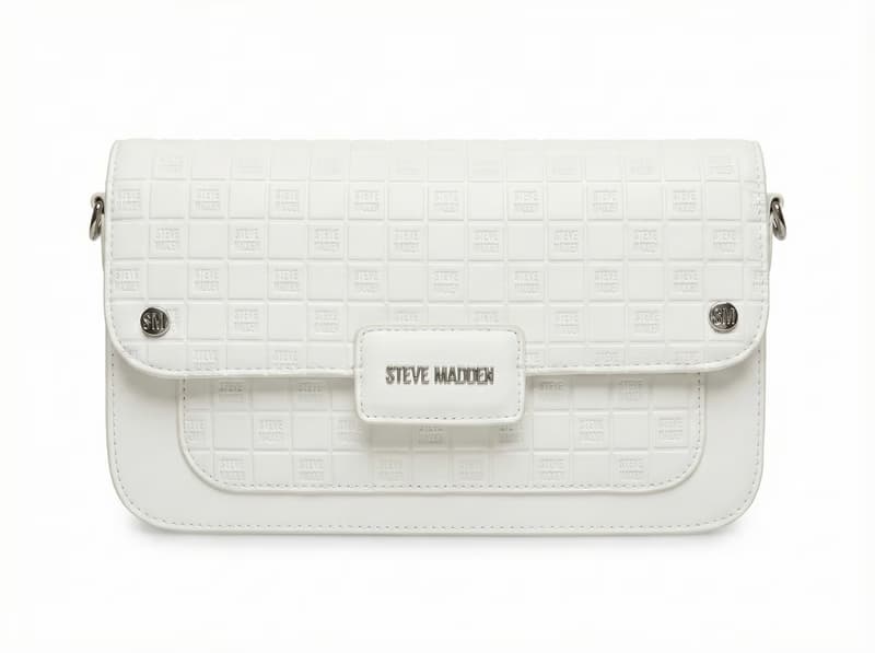Steve Madden Logo Clutch White - slika 1