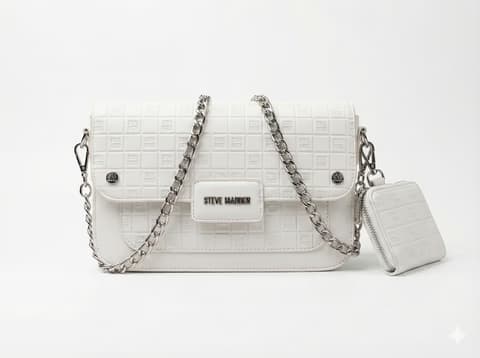 Steve Madden Chain Shoulder White