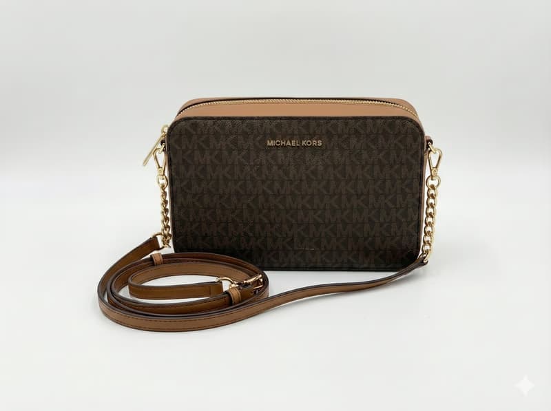 Michael Kors Chain Crossbody Brown - slika 1