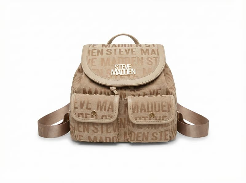 Steve Madden Logo Backpack Beige - slika 1