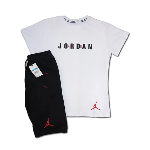 Jordan Bijela Majica Crni Šorc